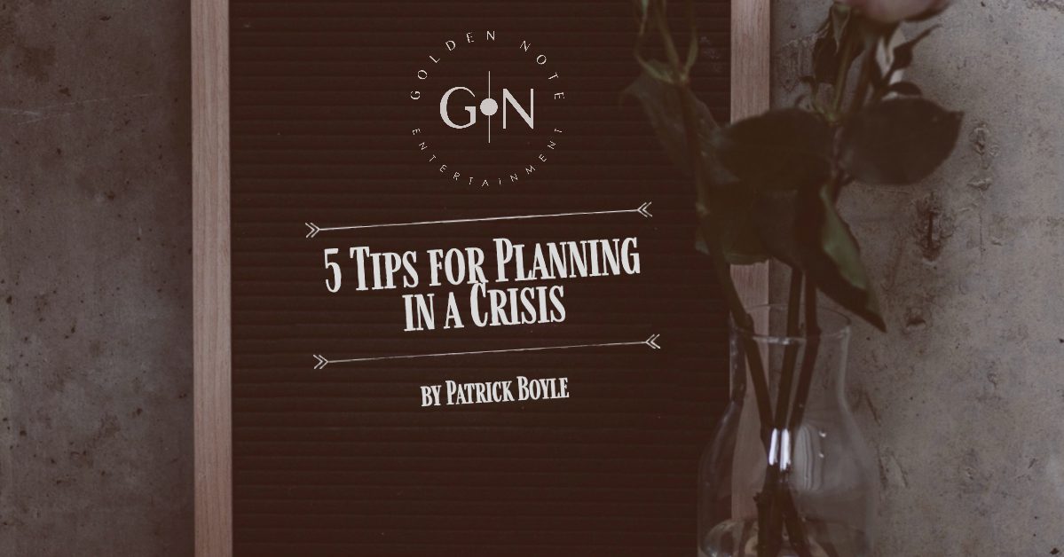 5 tips for crisis planning by patrick boyle poster